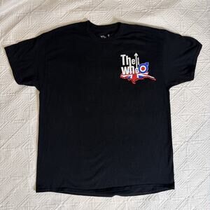 The Who Hits Back North American Tour T-Shirt XL Black Cotton Band Tee Graphic